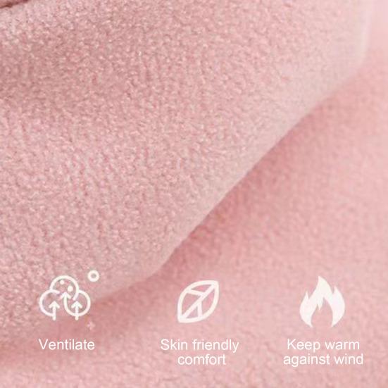 Solid Color Scarf Women Thickened Velvet Warm Buttons Closure Scarf Quick-Drying Sweat-Absorbent