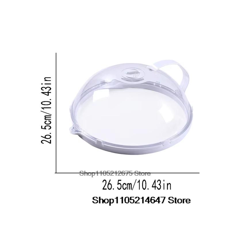 Microwave food splash proof cover household oven heating cover plate utensils accessories transparent cover handle cooking