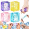 1PC Squishy Colored Ice Cube Fidget Toy for Stress Relief Funny Squeezable Slow Rising Stress Reducer for Kids And Adults