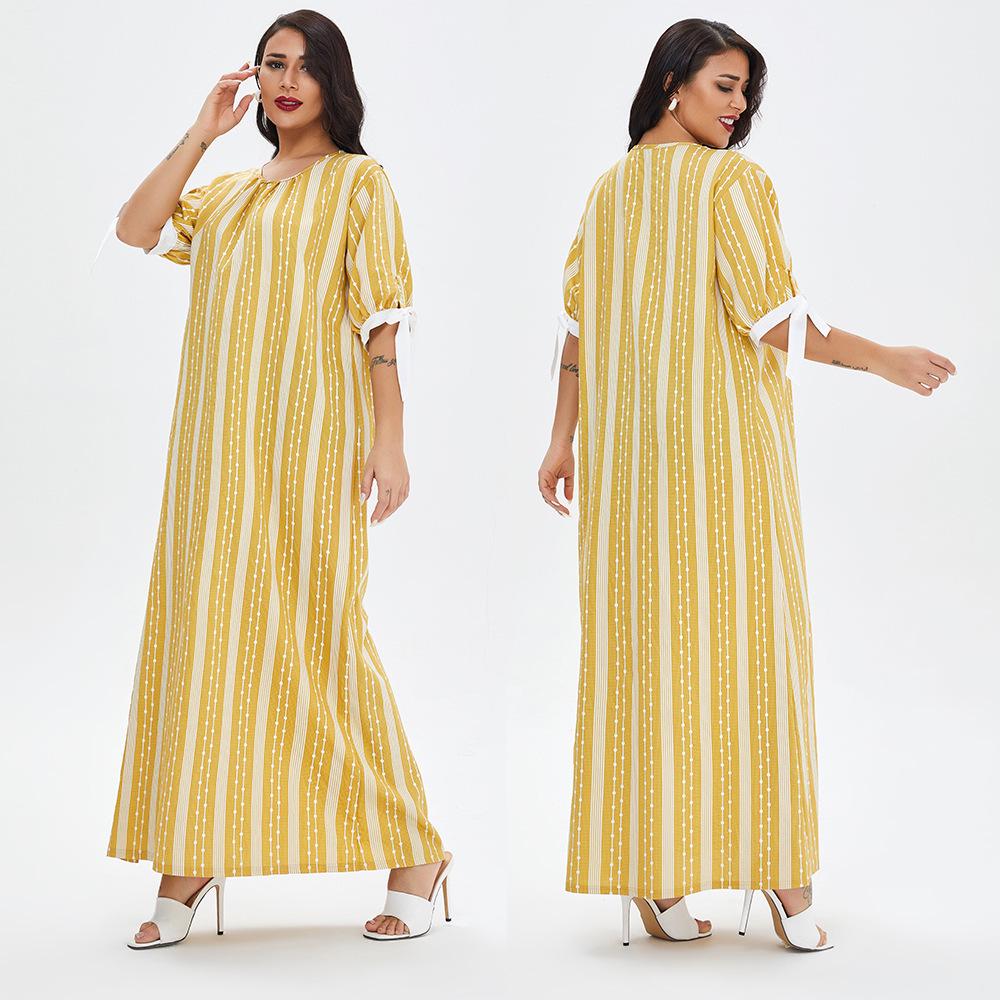 Women's Casual Summer Dress Pajamas - Ethnic Arabic Robe