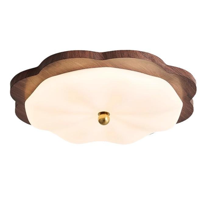 "Wabi-Sabi Retro Gold Ceiling Lamp: Medieval Resin Design for Master Bedroom and Study"