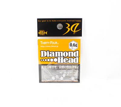 Thirty Four Джиг-головка Diamond Head 0,6 грамма 5 шт. в упаковке (2029 год)