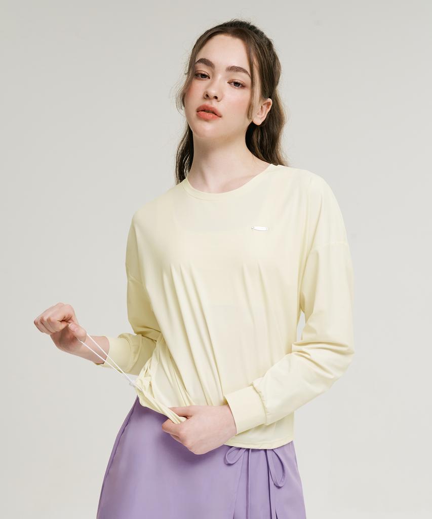 Leijibi Air Pastel Струна Свободный крой Женский с длинным рукавом Защита от солнца Кокосовое молоко