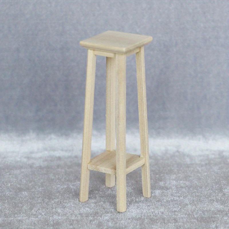 1/12 Scale Miniature Wooden High Stool Model Ornament - DIY Miniature Photography Props- Seasonal Decor - Perfect Gift