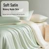 Luxury Ice Silk 60S Tencel Bedding Set - Solid Color, Includes 3 or 4 Pieces for Spring & Summer