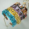 Korean Style Baroque Hair Hoop Colorful Bride Tiaras Temperament Rhinestone Headband  Ladies