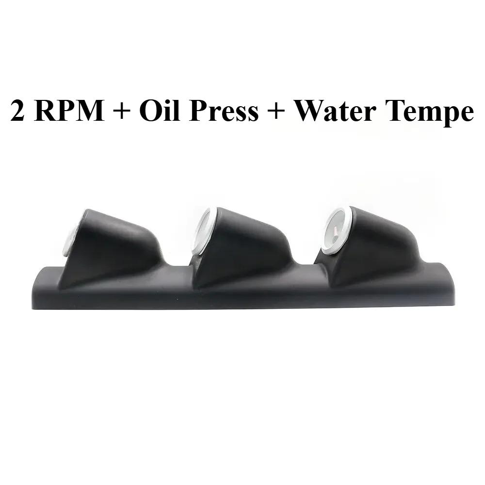 2'' 52mm Car Triple Gauge Kit 3in1 Tachometer RPM Water Temp Oil Pressure Gauge Car Accessories Shipping from US