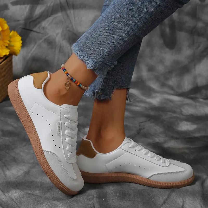 Распродажа женской обуви с круглым носком на шнуровке, женская вулканизированная обувь, осенняя подошва Solft, разноцветная повседневная удобная спортивная обувь