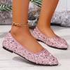 2024 Hot Sale Ladies Shoes One Kick Women's Flats Autumn Pointed Toe Sequins Solid Flat Casual Comfortable Large Size Shoes