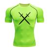 Men's Breathable Compression Athletic T-shirt, Crossed Medie
