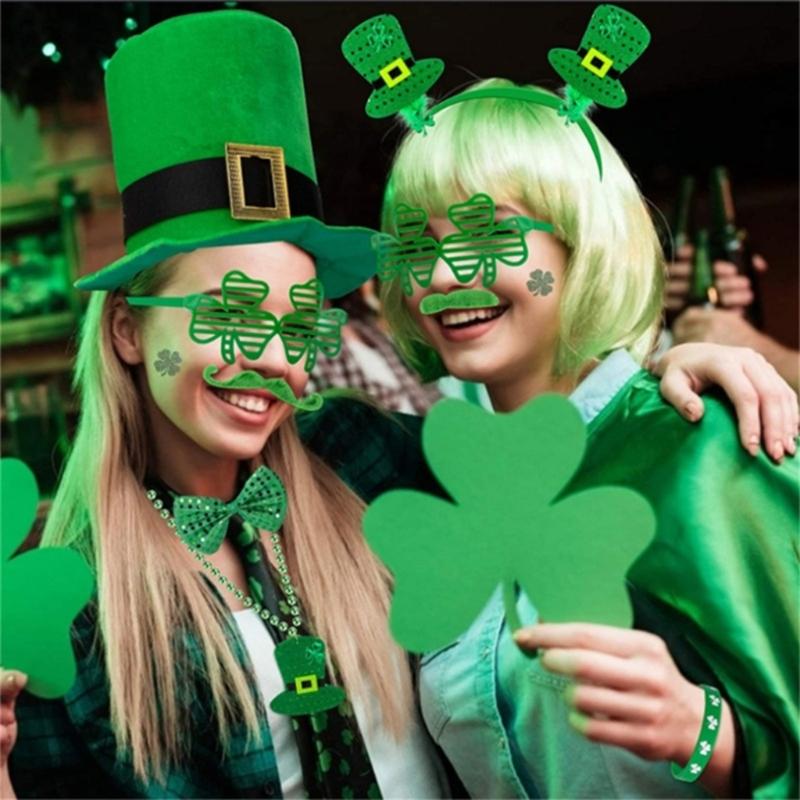 Patricks Day Costume Accessorie Unisex Party Green Stage Performences Costume Set Irish Costume Party Gifts