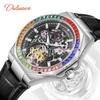 Durenwei Men's Rainbow Circle Automatic Waterproof Luminous Wristwatch