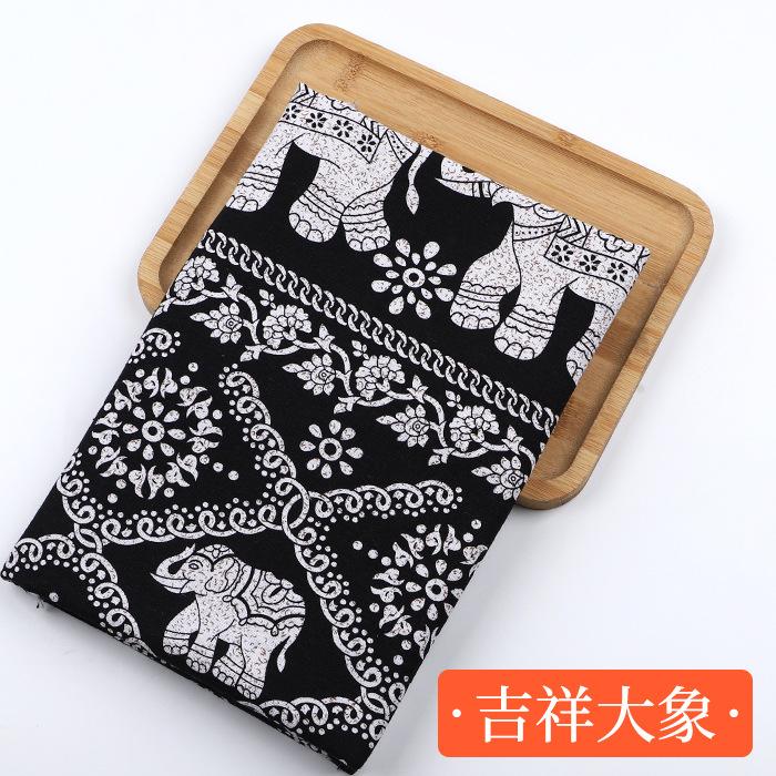 0,5 м / 1 м / 2 м Винтажная этническая хлопково-льняная ткань с принтом для скатертей, пледов на диван, платьев, ручной работы, DIY, ткани для одежды