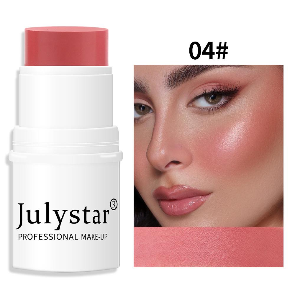 Румяна-хайлайтер Julystar Light Pink - естественное сияние без стойкого цвета, легкое создание нежных черт лица