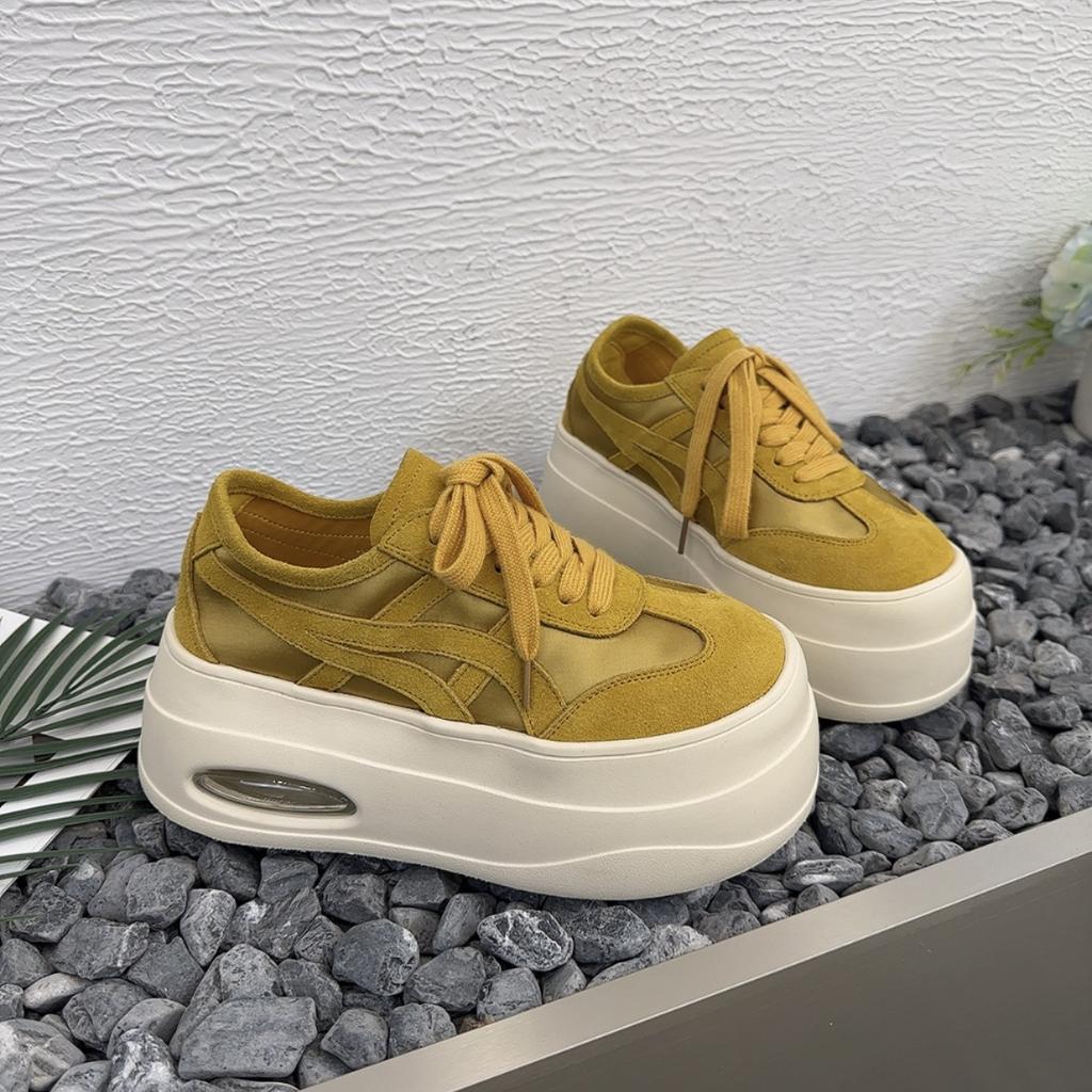 7Cm Thick-soled Muffin Casual Shoes Women's 2025 Spring and Summer New German Training Shoes Versatile Comfortable Height-increasing Sports Shoes