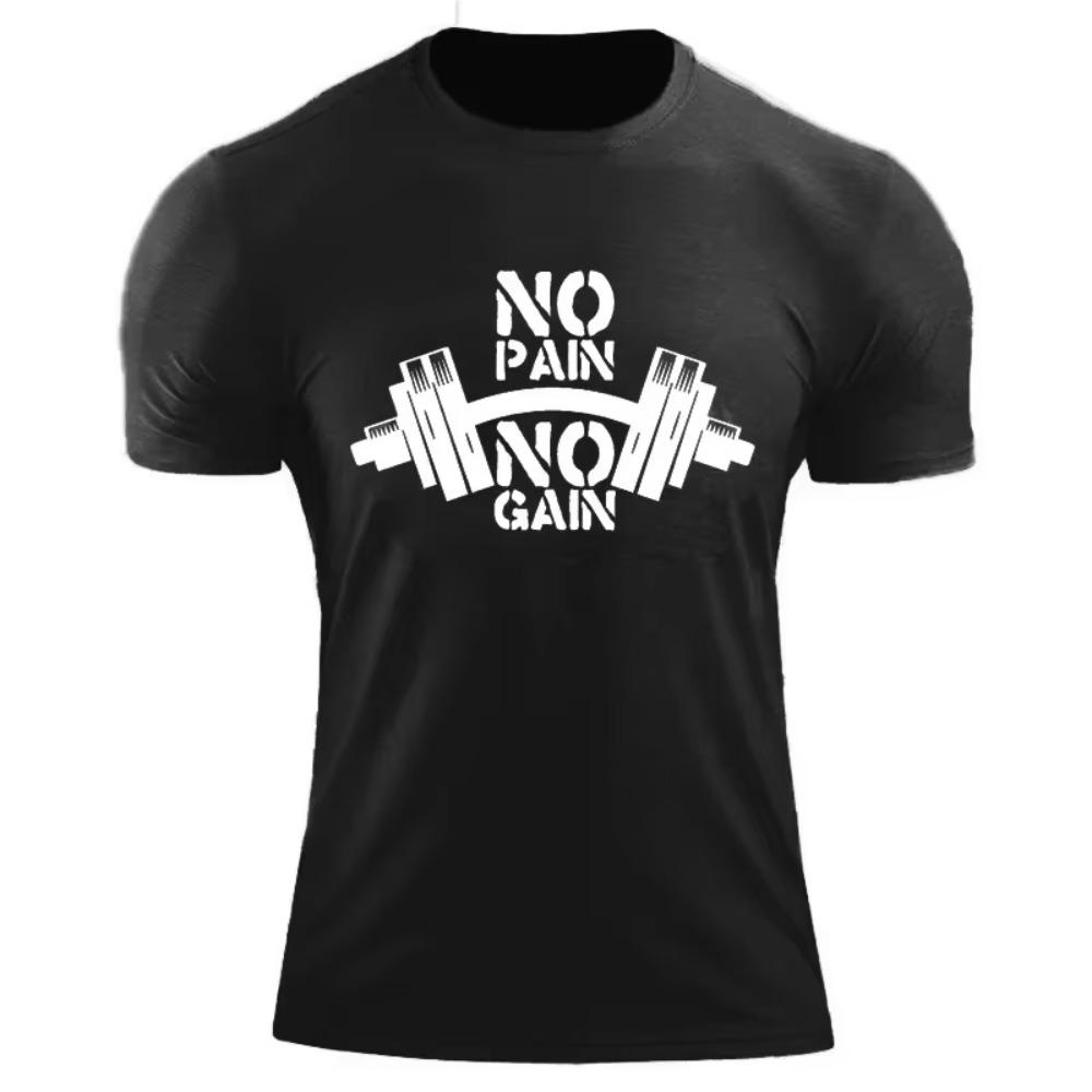 Футболка для мужчин no pain no gain Print Мужские брендовые футболки Модная футболка Harajuku с коротким рукавом Мужские футболки Футболка уличная одежда y2k