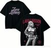 Подарочная футболка Zara Larsson Мужская Женская Харадзюку Оверсайз Унисекс Короткий рукав Уличная одежда высокое качество Для пар горячий продукт Удобная