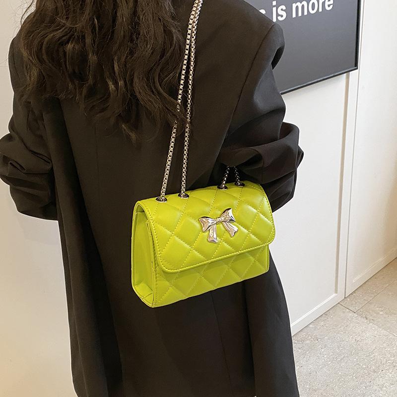 Новая модная маленькая сумка-цепочка в форме ромба в стиле аромата, корейская версия, простая маленькая квадратная сумка через плечо для женщин