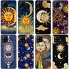 Забавный чехол для телефона с изображением Солнца и Луны для Samsung Galaxy A12 A02S A22 A32 A52 A72 A71 A51 A41 A31 A21 A11 A50 A70 A10S A20S, черный чехол