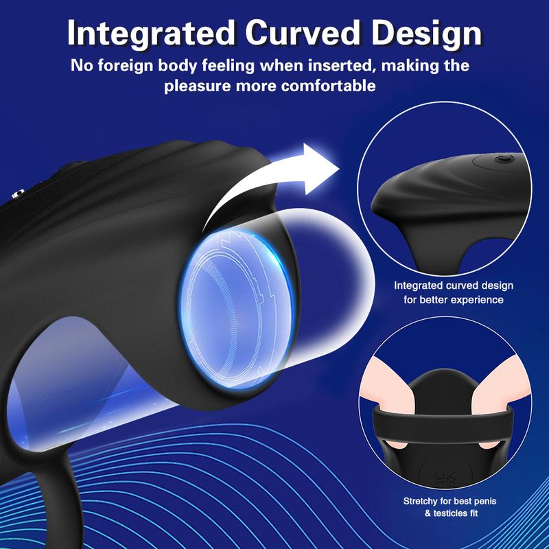 App Control Penis Sleeve Vibrator Ejaculation Delay Cock Ring G Spot Stimulation Couples Adult Sex Toys For Men Women 18+