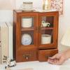 Storage Cabinet Desk Organizer Cupboard Home Decor Retro Furniture Supplies Rustic Wooden Display