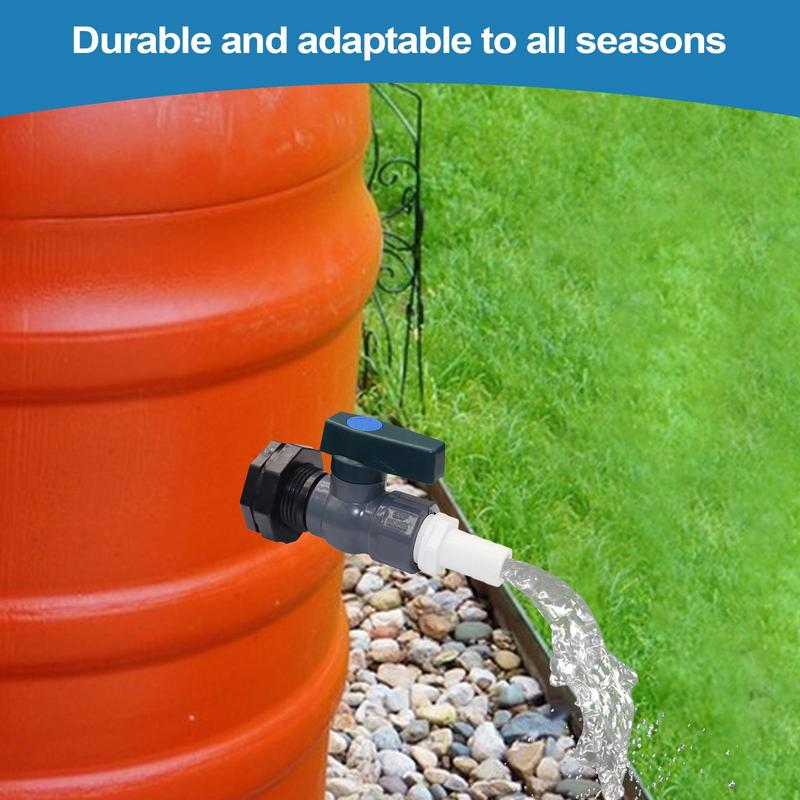 Клапан для дождевой бочки Отвод для водосточной трубы дождевой бочки ПВХ Аксессуары для дождевой воды Соединитель Для улицы Стандартный диаметр 3/4 дюйма