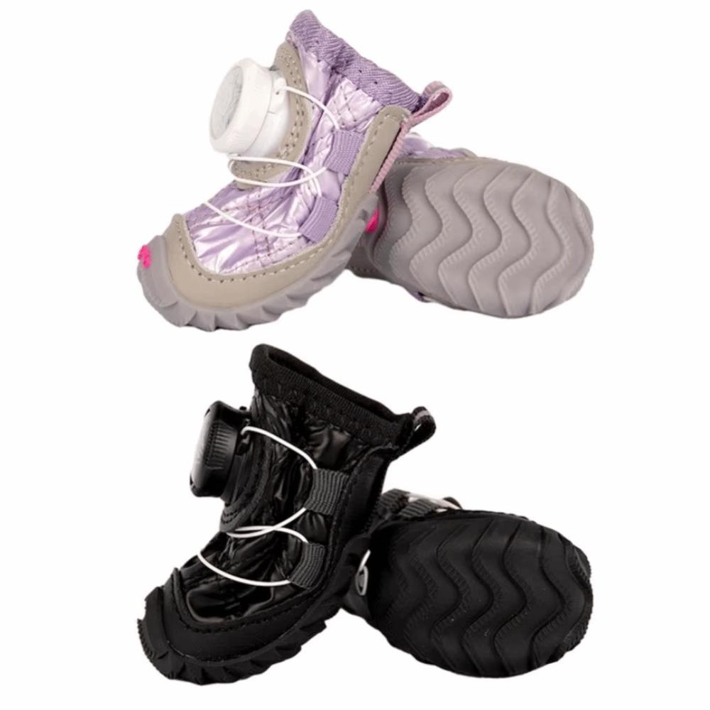 4Pcs/Set Waterproof Dog Boots Fleece Lined Paw Protective Shoes for Small Medium Large Dogs
