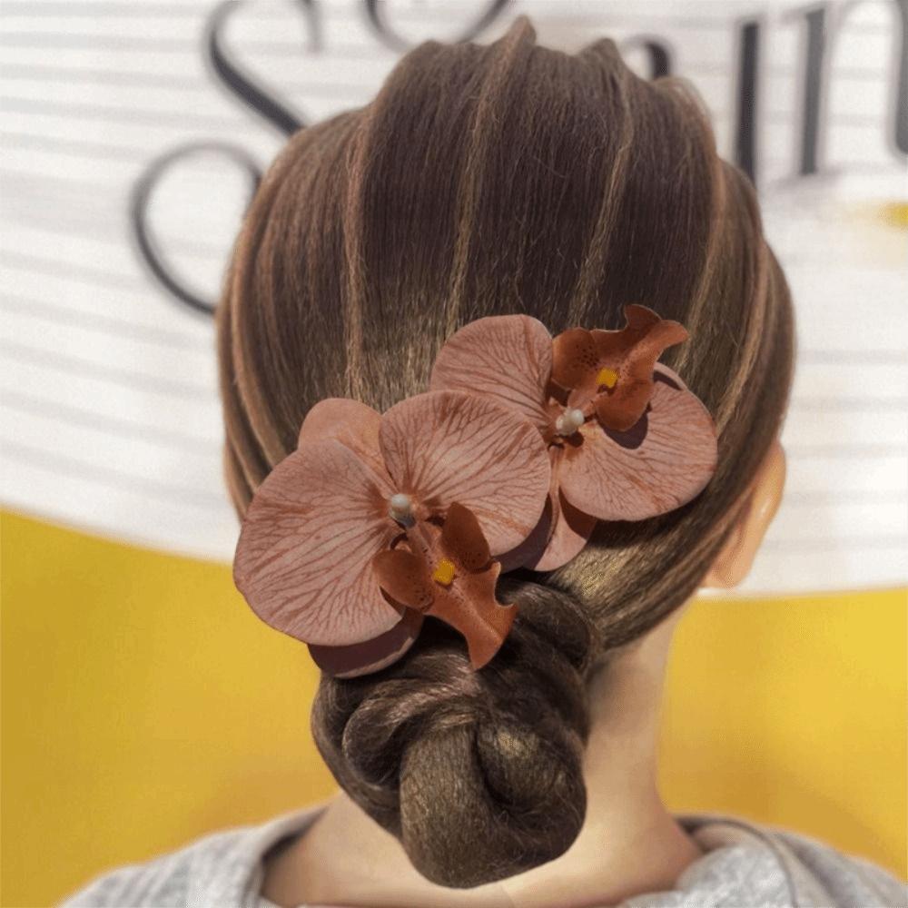 Flower Pattern Orchid Flower Hair Clip Large Size Headdress New Barrettes Ornament