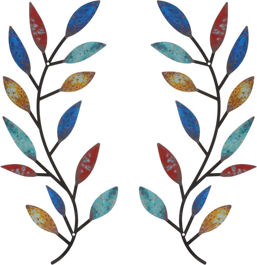 Wrought Iron Olive Branch Wall Decoration for Indoor/Outdoor Use
