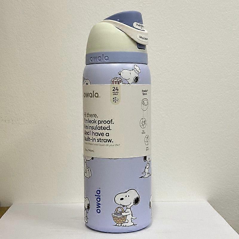 Owala Snoopy Бутылка для воды Эксклюзивный термостакан 24/32 унции Подарок в коробке Синий