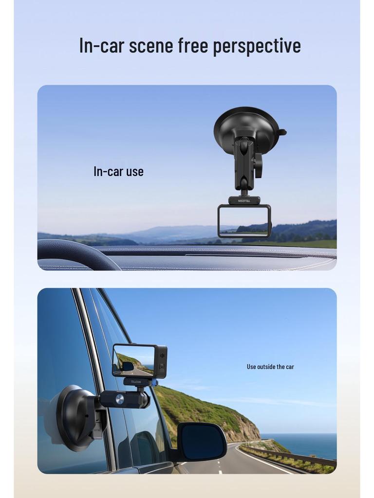 DJI Action 5 Pro/4 Suction Cup Mount for Osmo 360 Camera - Car Glass Fixed Mount