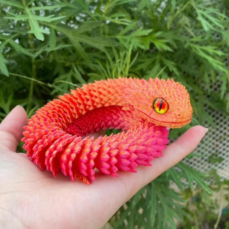 Артикулированная змея, фиджет-игрушка, 2,5 фута, реалистичная 3D-печатная змея, игрушки-животные, украшение для дня рождения, пасхальной корзины, декора стола, дома