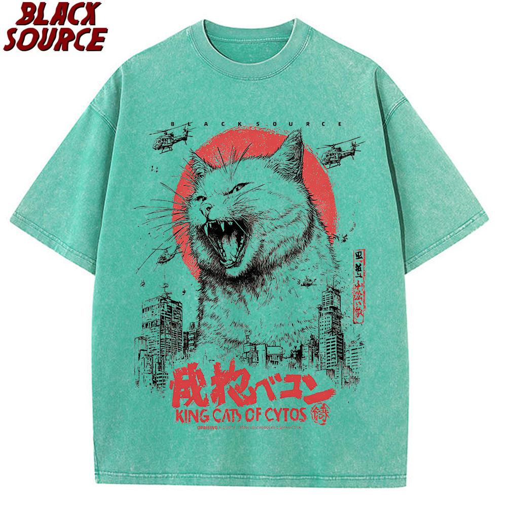 T Funny Cute Art Japanese Cat Graphic for Cat Lover Tshirts Oneck Women Clothing Streetwear Short Sleeve T Shirt Clothes