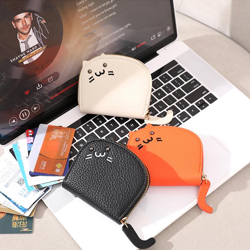 Новый Кошелек для монет Cat Small Fresh Cartoon Multi-Card Netflix Cute Premium Compact