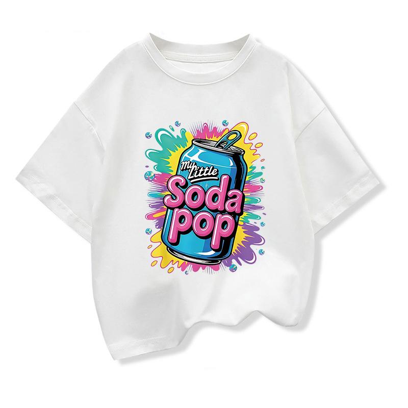 Детские футболки с коротким рукавом My Little Soda Pop Детские летние свободные футболки для мальчиков и девочек Повседневные футболки