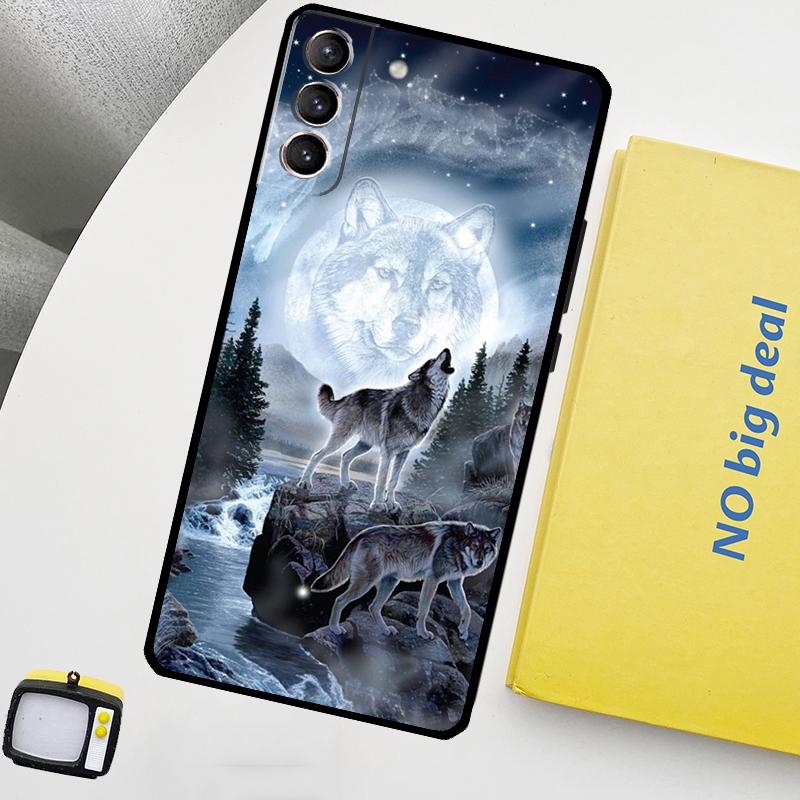 Чехол для телефона с волком для Samsung Galaxy S25 S26 Ultra S20 S21 S22 S23 Plus S10 S25 FE S24 Ultra