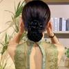 Hairgrips Cover Net Flower Snood Spring Clip Korean Style Bow Hair Net Crochet Bun Net  Women