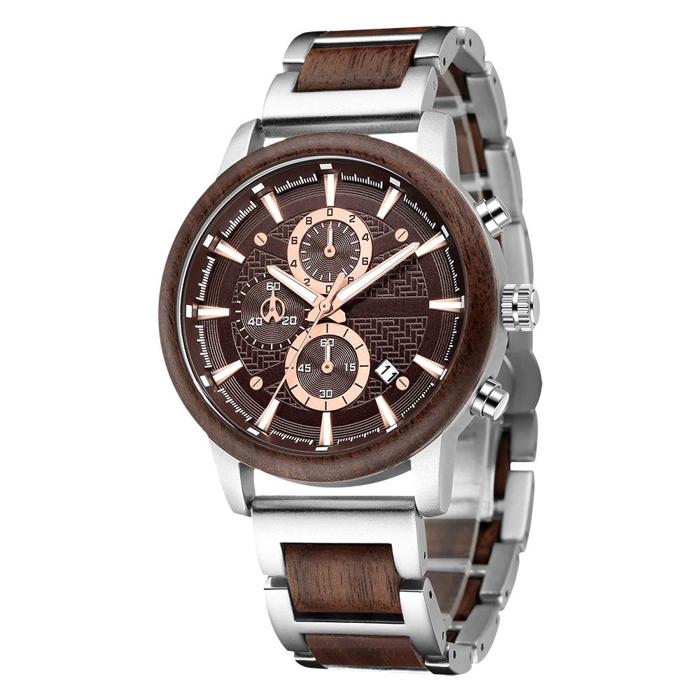 Solid Wood Men's Wood Wristwatch Wood Watch Gift to Men