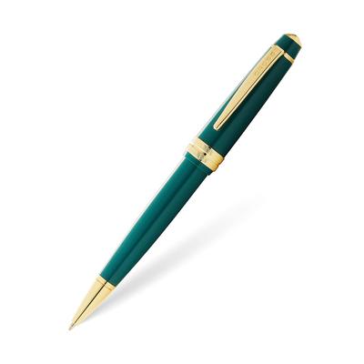 Шариковая ручка Cross Bailey из полированной зеленой смолы и золотистого тона