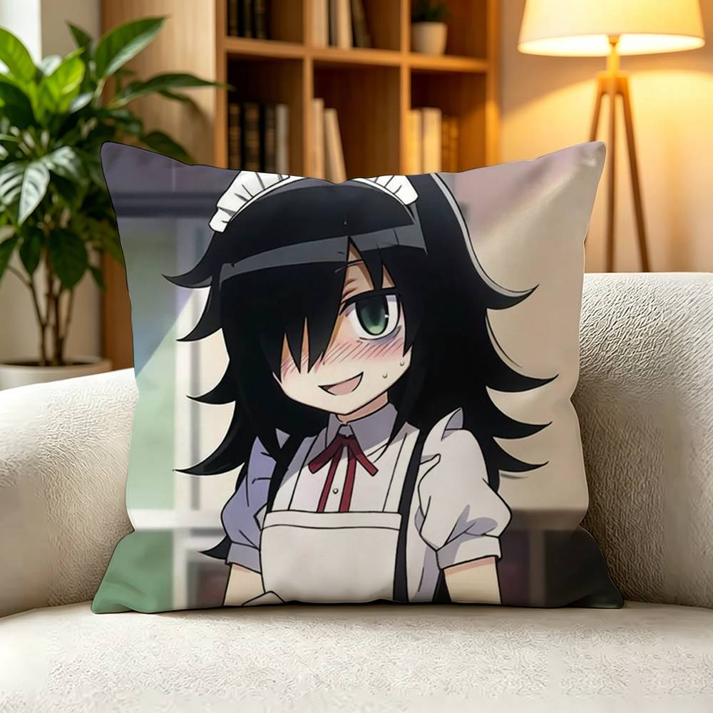 TTomoko Kuroki WataMote Социально Неловкая Школьная Манга Наволочка Квадратная Двусторонняя Чехол для Подушки на Диван Спальня Прикроватная Подушка