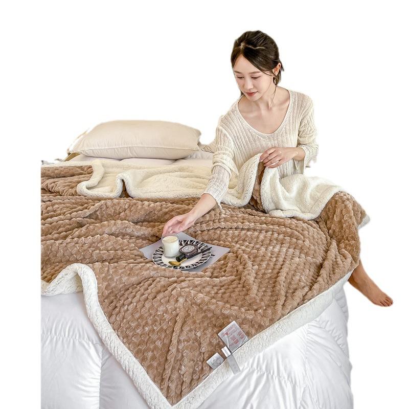 Утолщенное флисовое одеяло из черепаховой шерсти, овечьего флиса, фланелевое одеяло из кораллового флиса, офисное однотонное однотонное одеяло