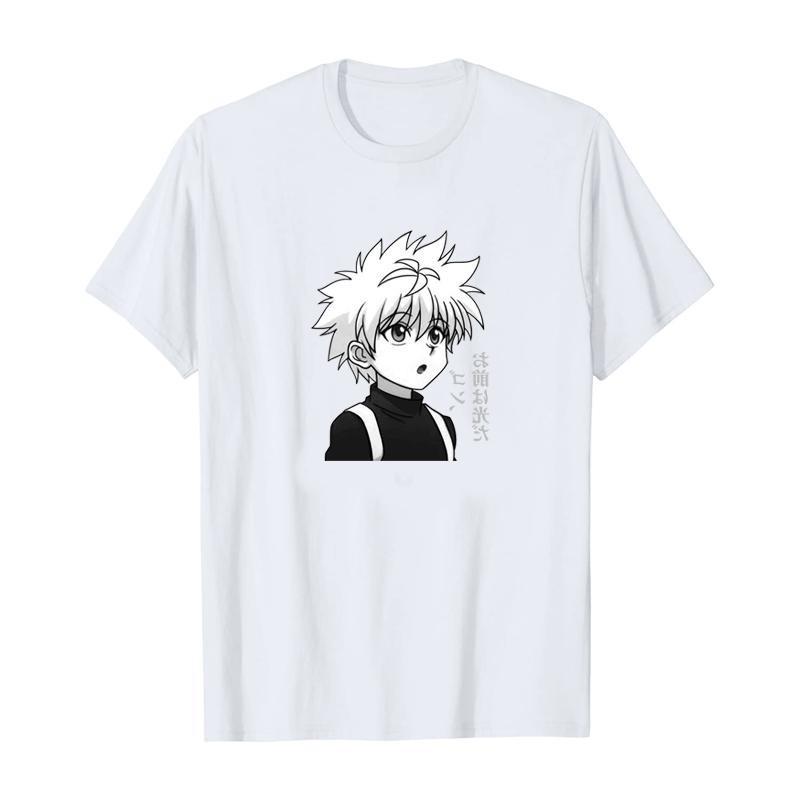 Мужская футболка Hunter X Hunter Аниме Киллуа Печатная футболка Мужская и женская футболка Мужской топ Спортивная футболка Футболка 2026 Летняя футболка