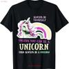 Always Be Yourself Unless You Can A Unicorn Funny T Shirt vintage Washed homme fashion Slightly Comfortable Stylish graphic