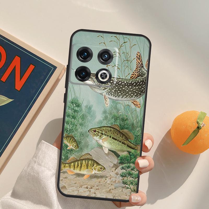 Pike Fish Fishing Bait Case For OnePlus 13T 10T 10R 12R 13R 15 13 12 11 10 9 Pro Nord CE 5 2 3 4 Lite N20 N30 Cover