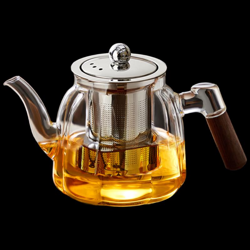 Chating Glass Teapot for Flower & Loose Leaf Tea
