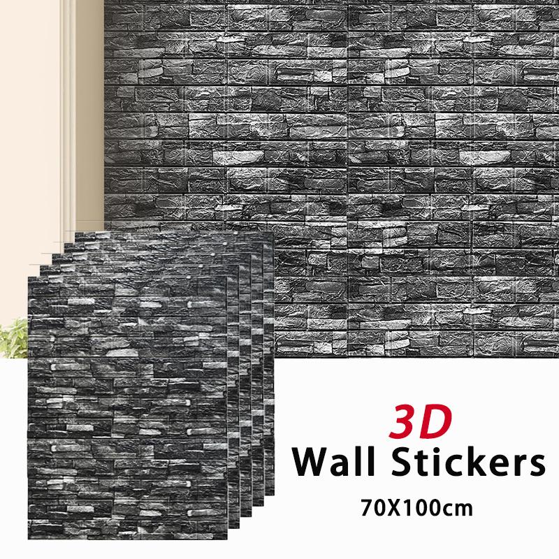 70x100 см Высококачественные Антикварные 3D Стеновые Панели Самоклеящаяся Наклейка на Стену Винтажная Декор Домашнего Интерьера