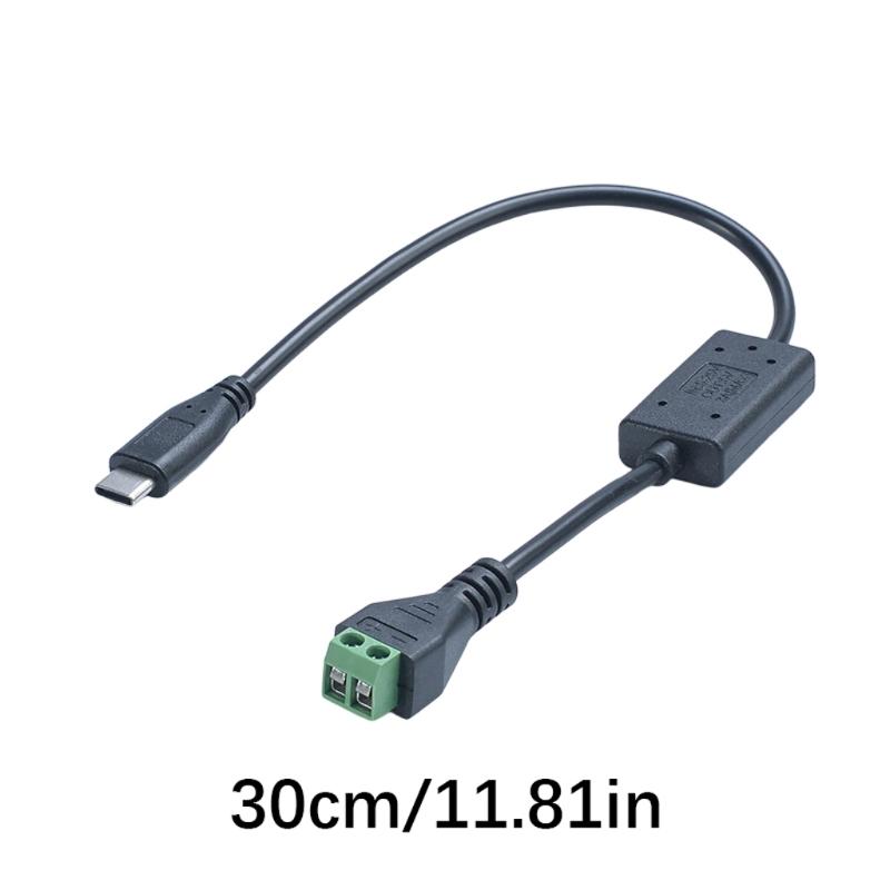 Зарядный кабель Type C 5V 3A на выходе от DC5V 24V на входе Прямая/Угловая головка Для автомобильного аккумулятора Солнечной панели Блока питания