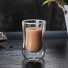 Insulated coffee cup high borosilicate double-layer glass water cup home creative teacup transparent cup small handle double-layer cup