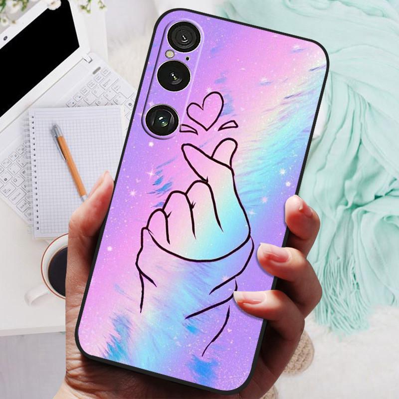 Чехол для Sony Xperia 1 VI Животные Мягкий Силикон ТПУ Задняя Крышка Чехлы для Телефона Для Sony Xperia1 VI Защитный Бампер Ударопрочный Capa