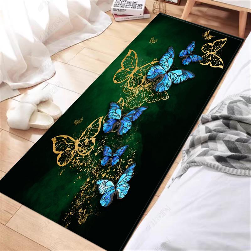 Коврик с принтом бабочки для спальни, современный кухонный коврик, набор губки, впитывающий напольный коврик для ванной комнаты